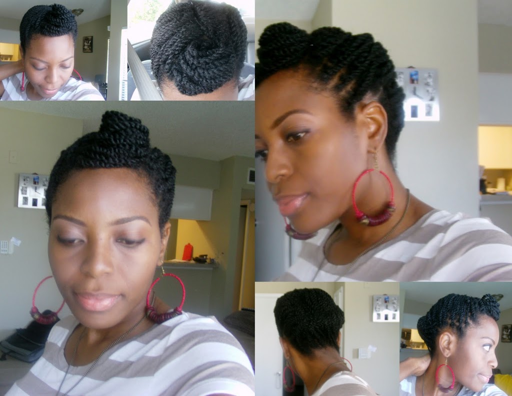 Easy Two Strand Twists Updo on Natural Hair