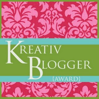 My First Award: The Kreativ Blogger