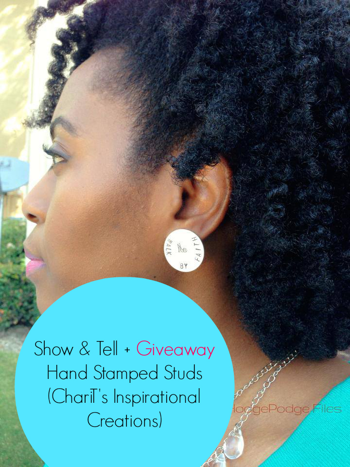 Show + Tell + Giveaway: Hand Stamped Studs from ChariT's Inspirational Creations